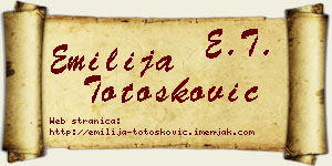 Emilija Totošković vizit kartica